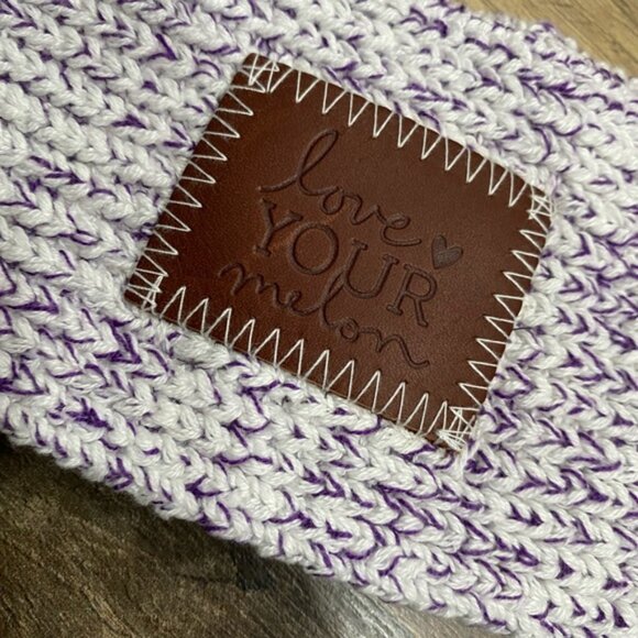 LOVE YOUR MELON Purple & White Knit Headband - Picture 2 of 2